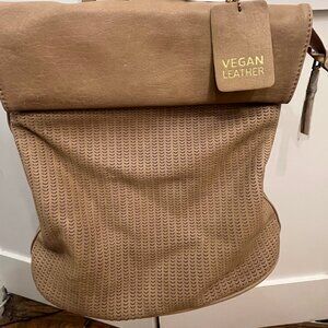Camel colored vegan leather backpack -  NWT